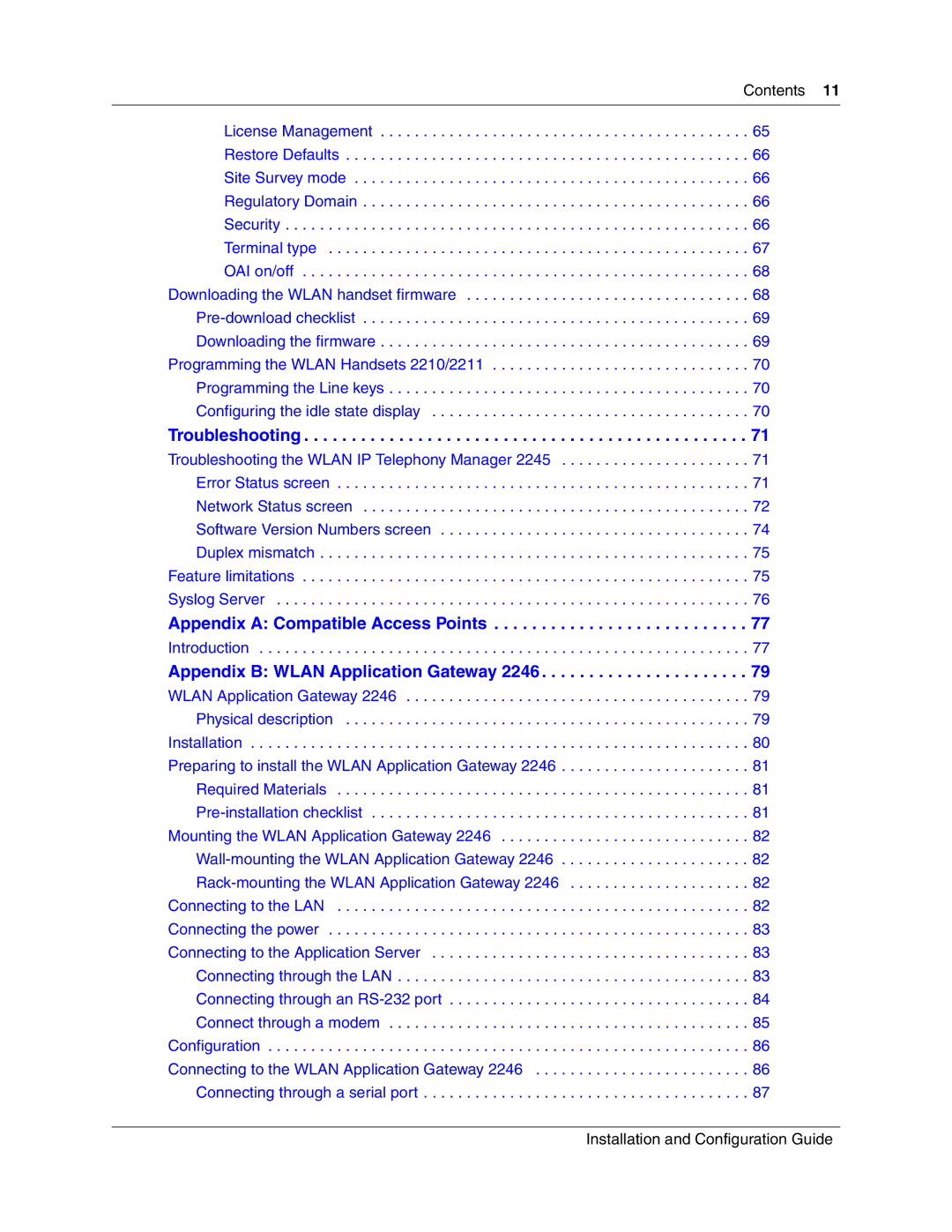 Nortel Networks MOG6xx, MOG7xx manual Appendix a Compatible Access Points 