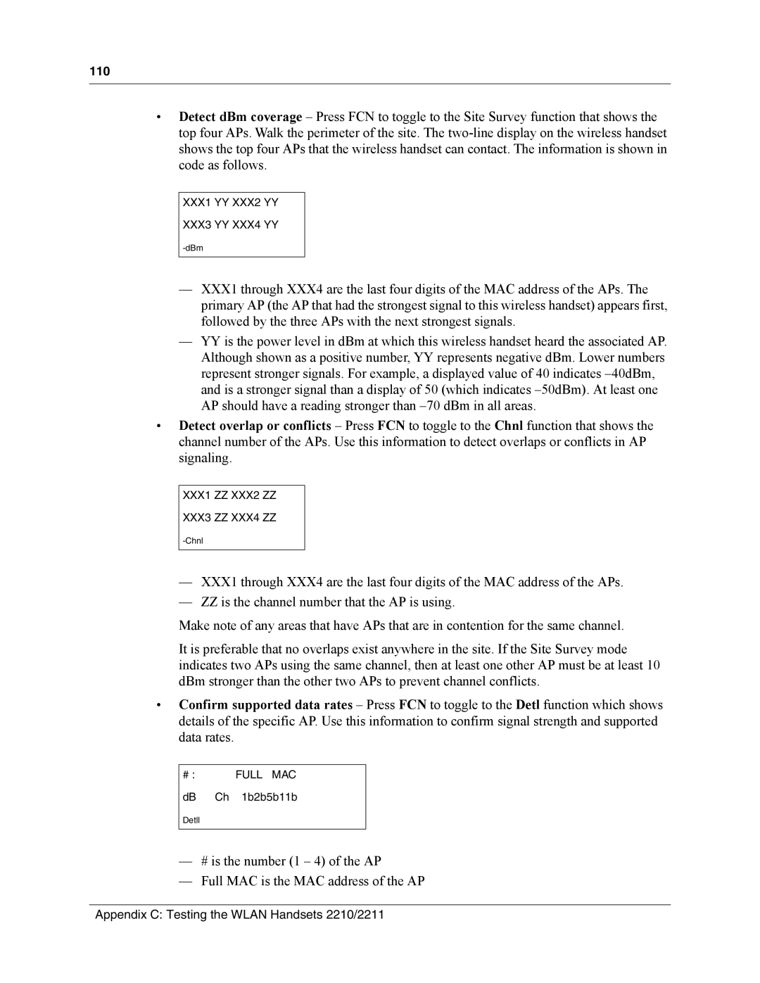 Nortel Networks MOG7xx, MOG6xx manual 110 