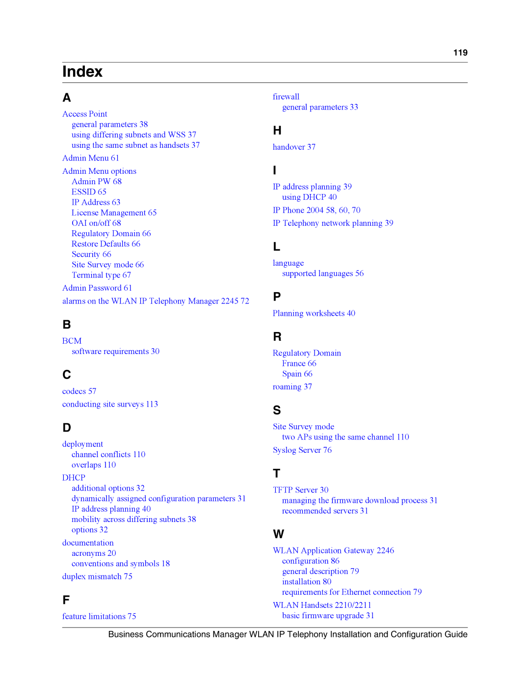 Nortel Networks MOG6xx, MOG7xx manual Index, Bcm 