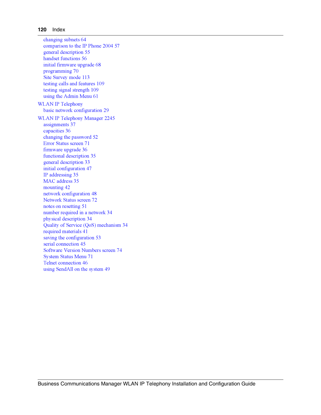 Nortel Networks MOG7xx, MOG6xx manual Index 