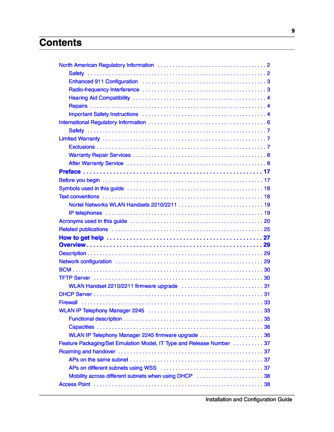 Nortel Networks MOG6xx, MOG7xx manual Contents, Preface 