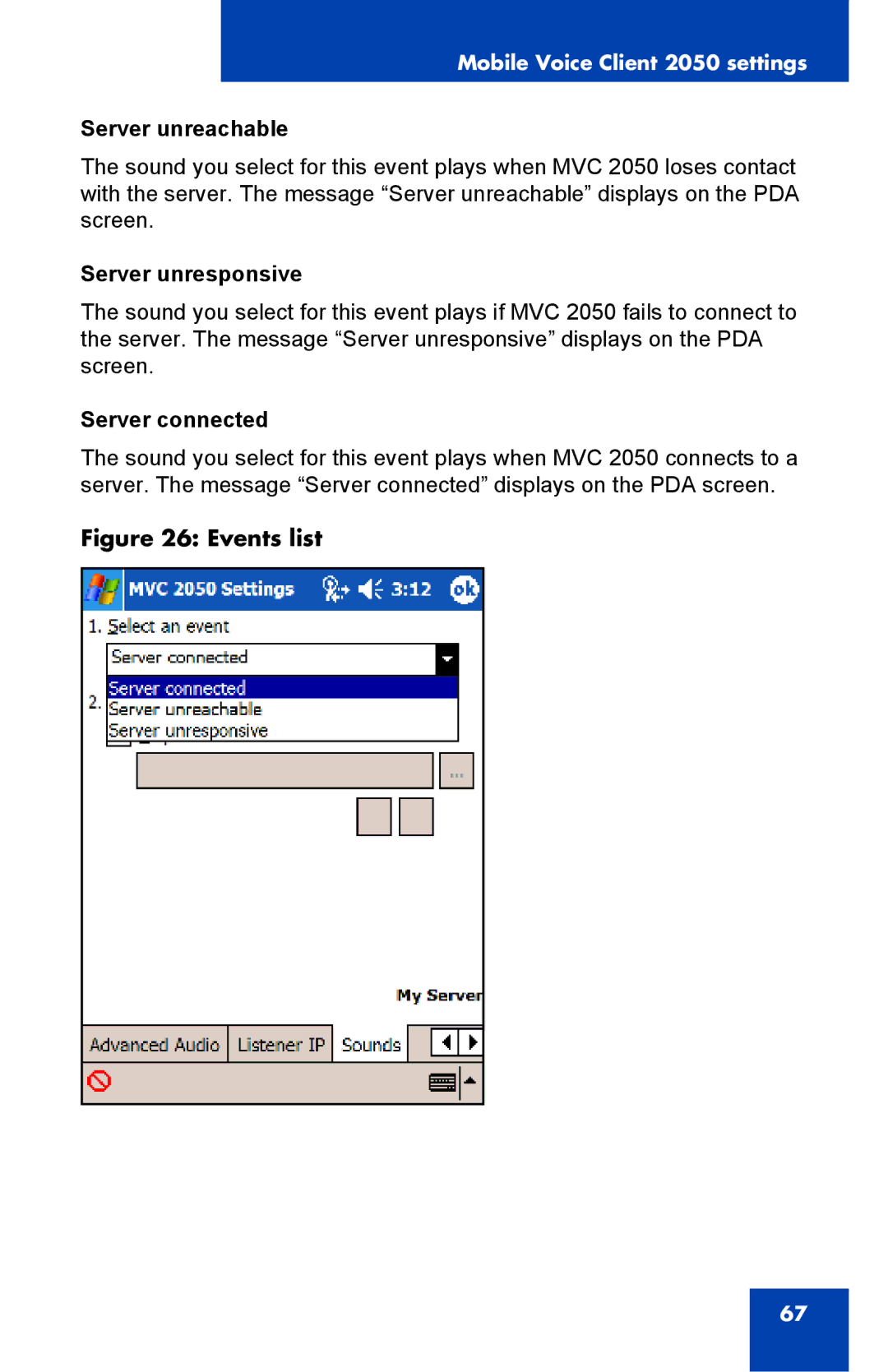 Nortel Networks N0035509 manual Server unreachable, Server unresponsive, Server connected 