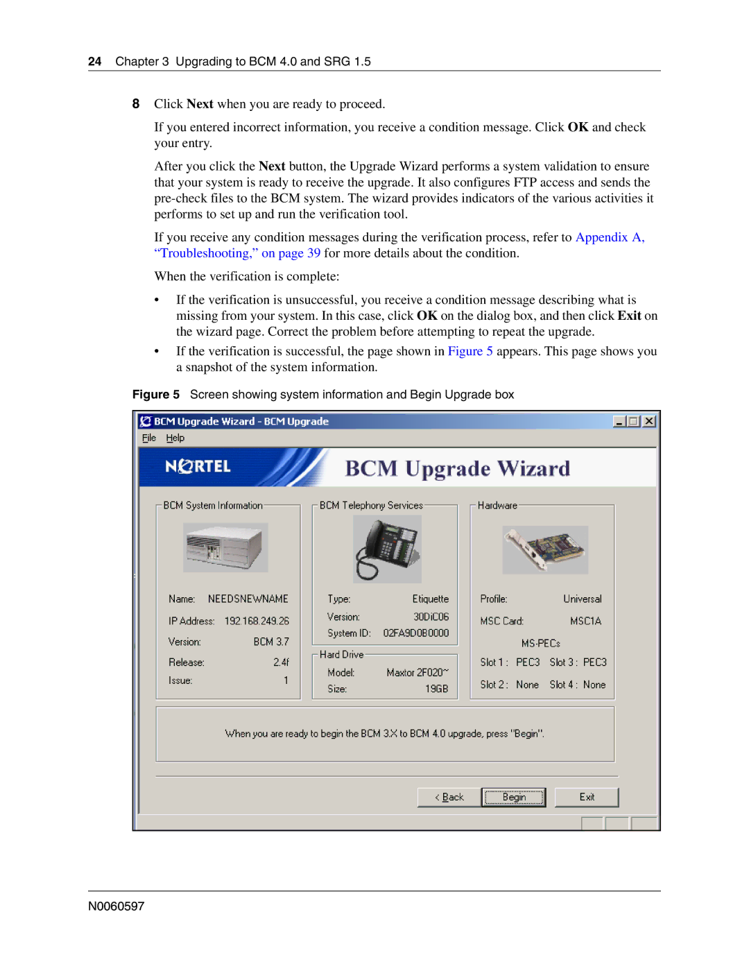 Nortel Networks n0060597 manual Upgrading to BCM 4.0 and SRG 