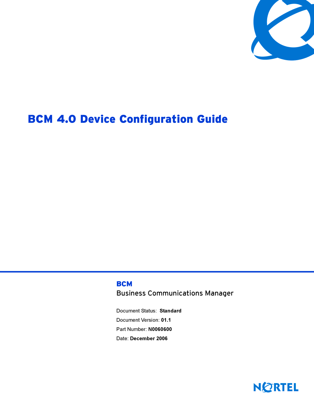 Nortel Networks N0060600 manual BCM 4.0 Device Configuration Guide 