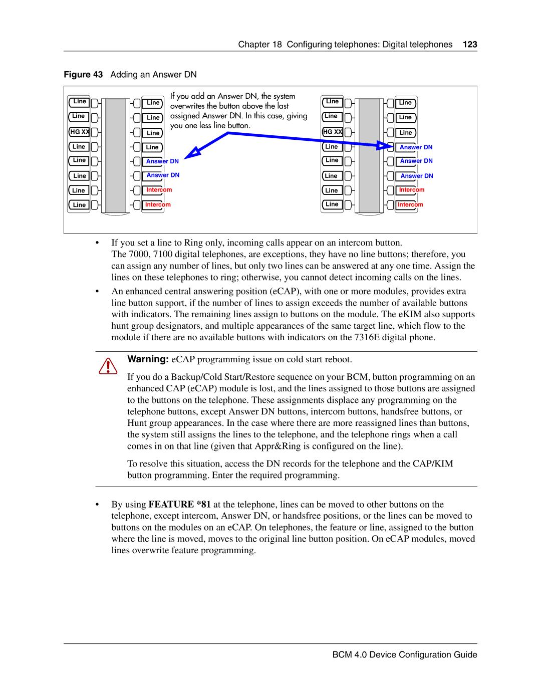 Nortel Networks N0060600 manual Adding an Answer DN 