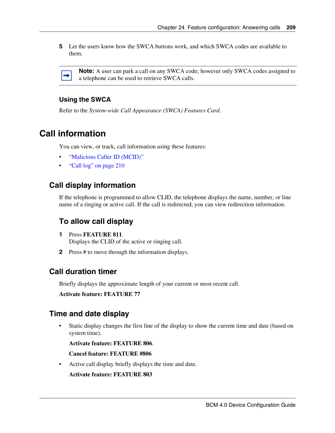 Nortel Networks N0060600 manual Call information, Call display information, To allow call display, Call duration timer 