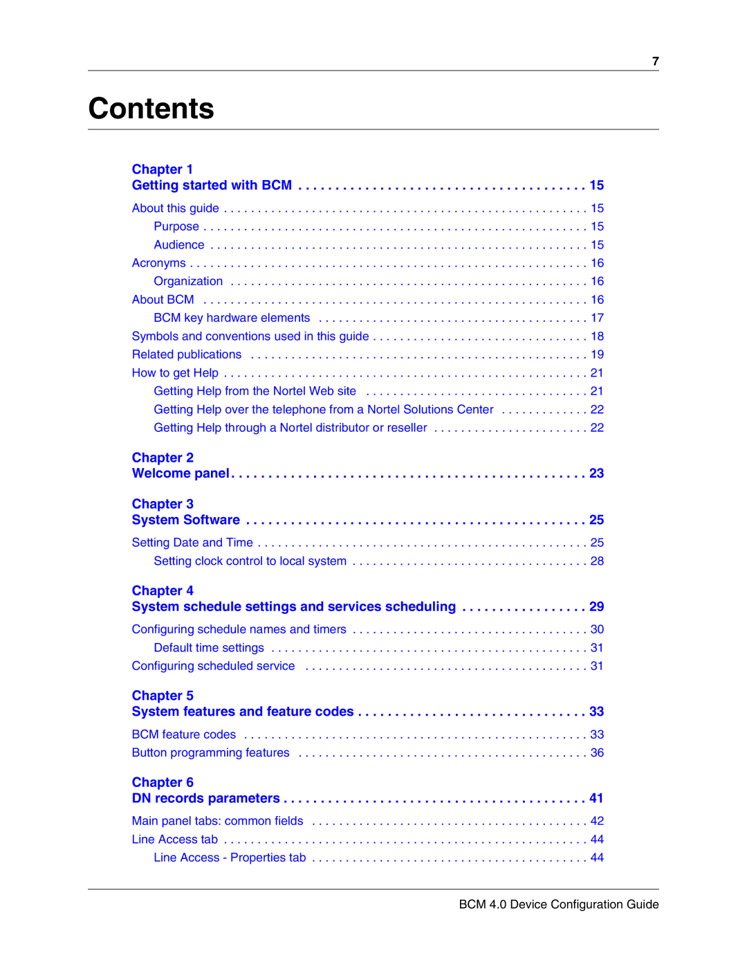 Nortel Networks N0060600 manual Contents 