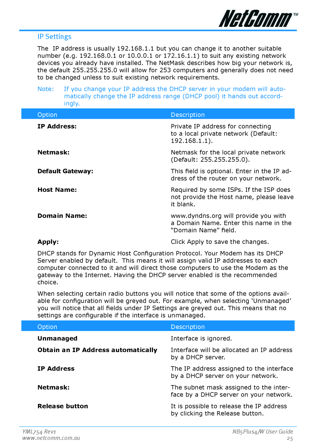 Nortel Networks NB5PLUS4/W manual IP Settings 