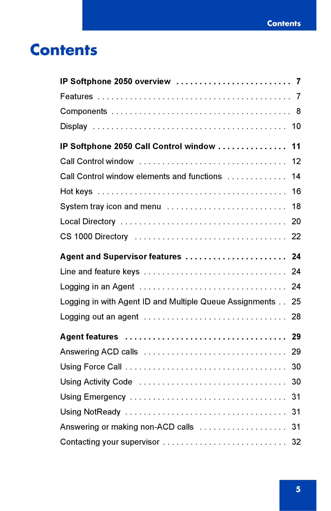 Nortel Networks NN-10300-053 manual Contents 