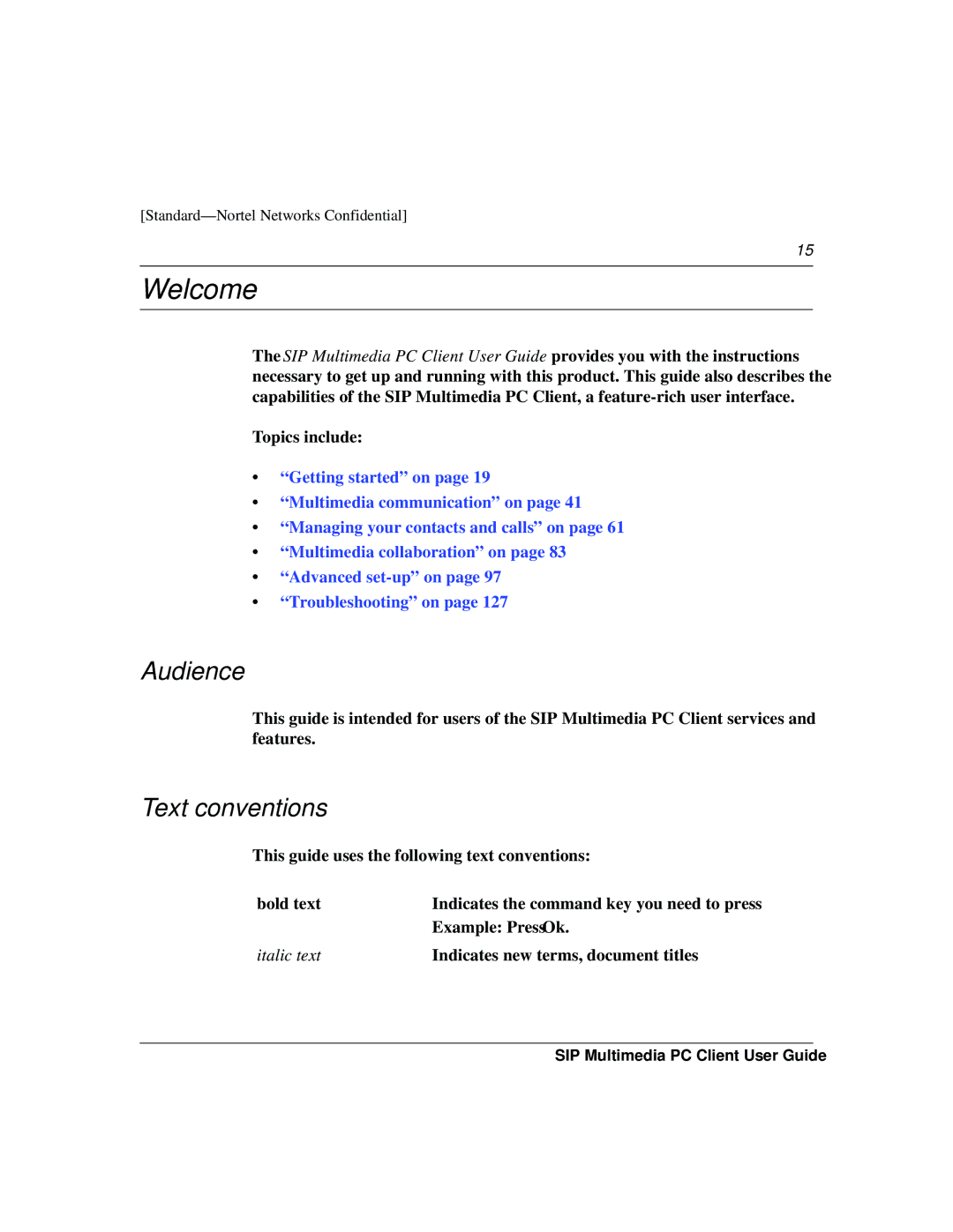 Nortel Networks NN10041-112 manual Audience, Text conventions 