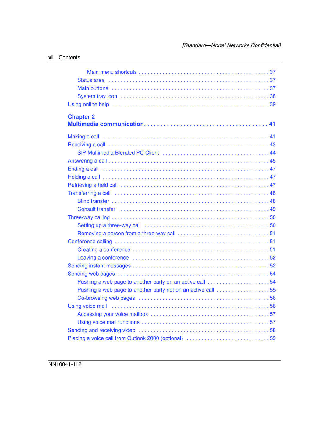 Nortel Networks NN10041-112 manual Chapter Multimedia communication 