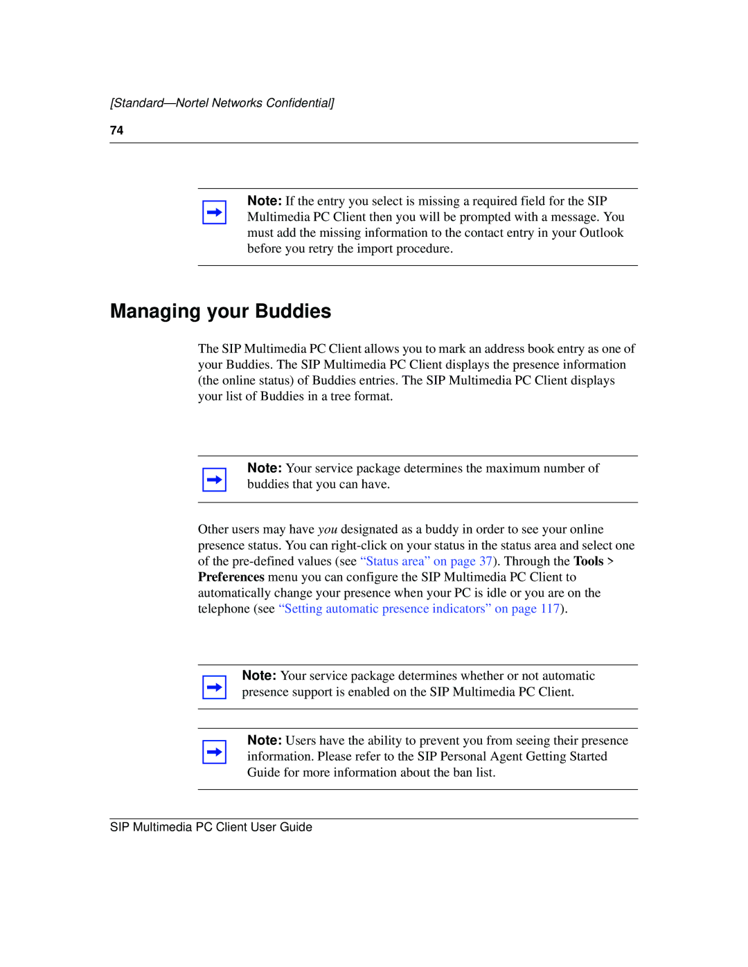 Nortel Networks NN10041-112 manual Managing your Buddies 