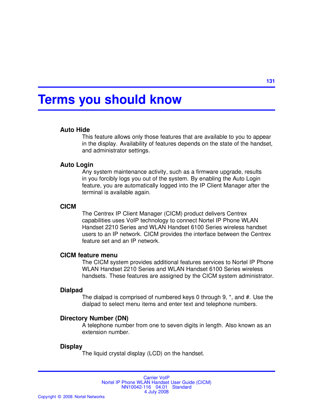 Nortel Networks NN10042-116 manual Terms you should know 