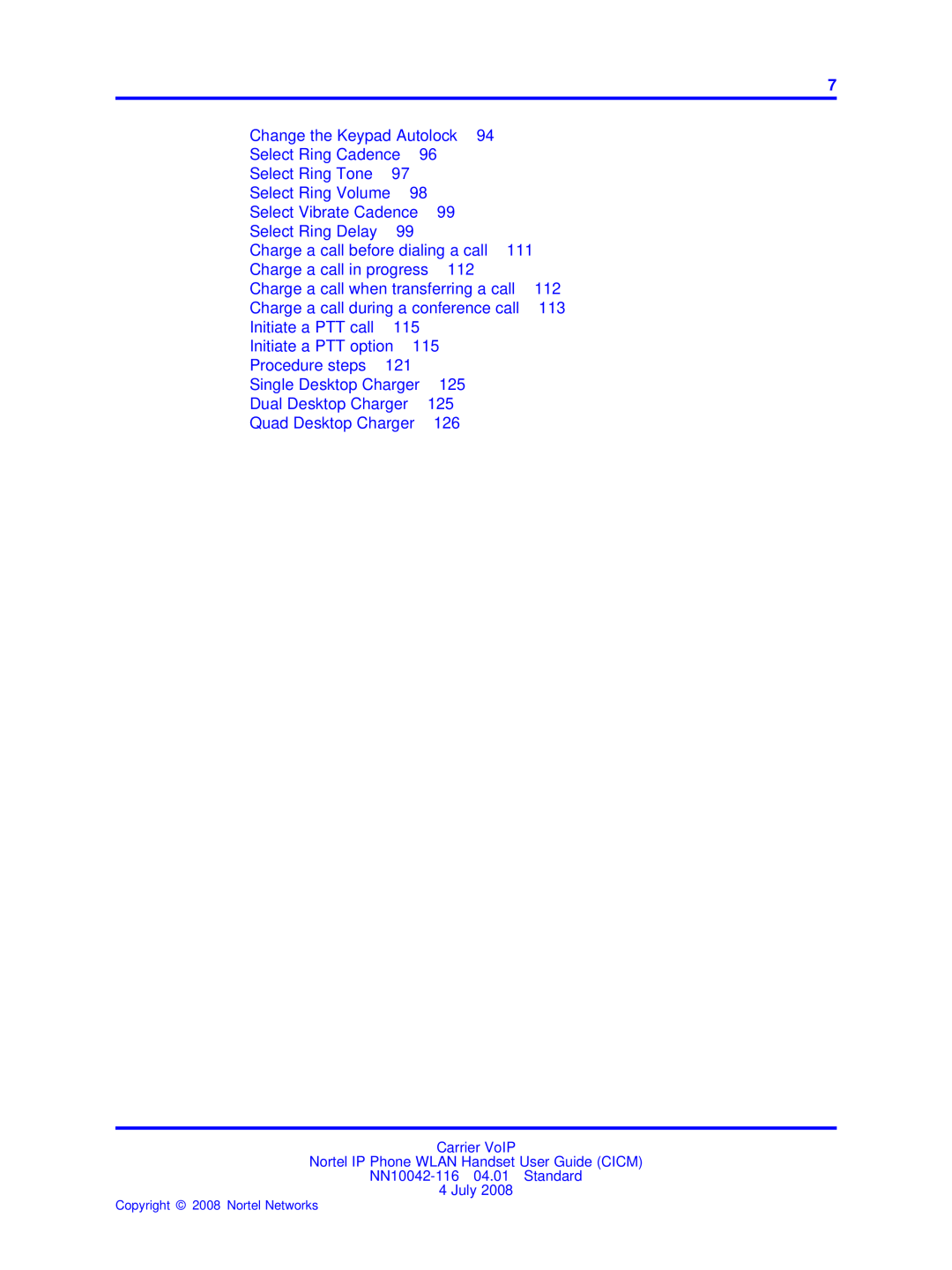 Nortel Networks NN10042-116 manual Copyright 2008 Nortel Networks 