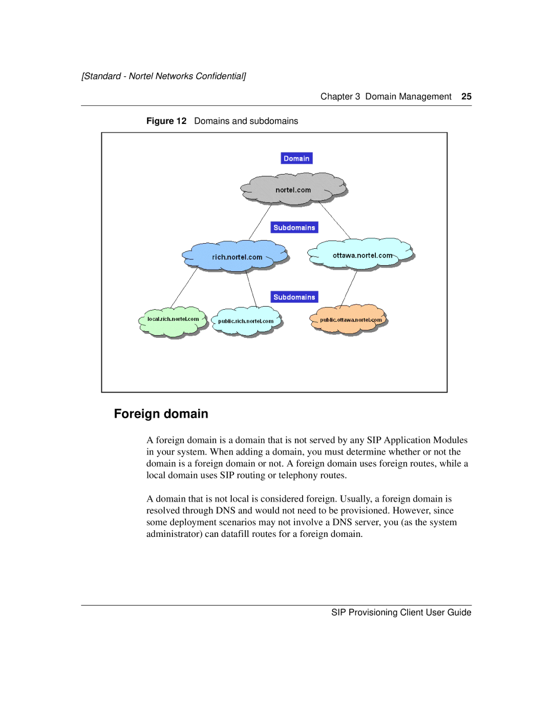 Nortel Networks NN10043-113 manual Foreign domain, Domains and subdomains 