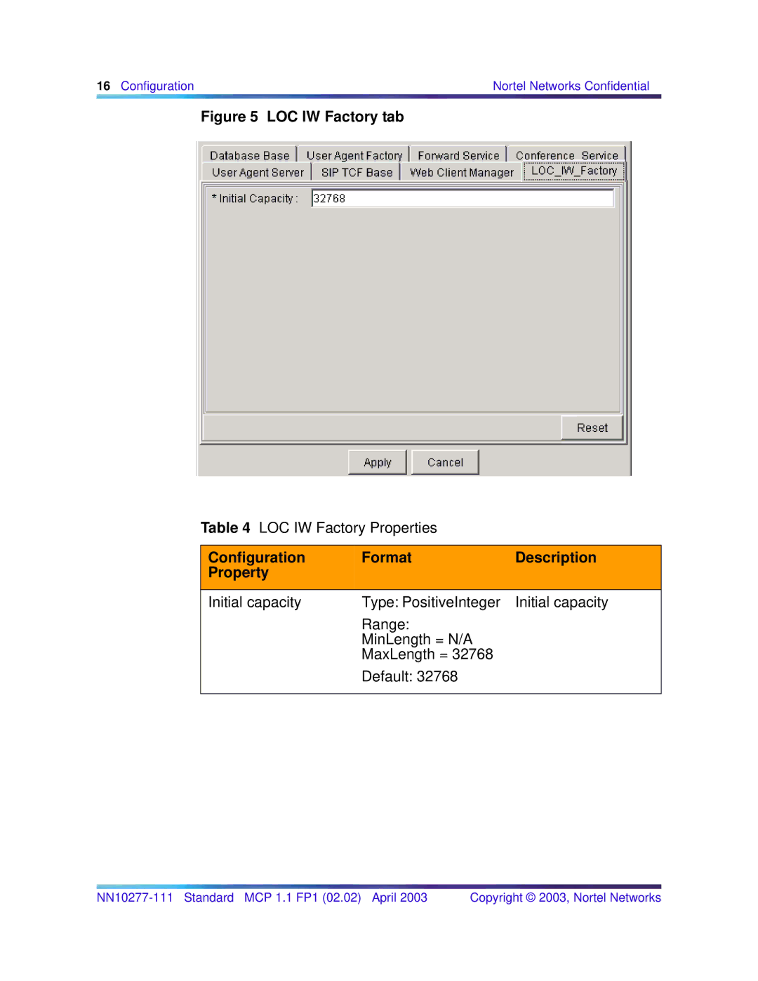 Nortel Networks NN10277-111 manual LOC IW Factory tab 