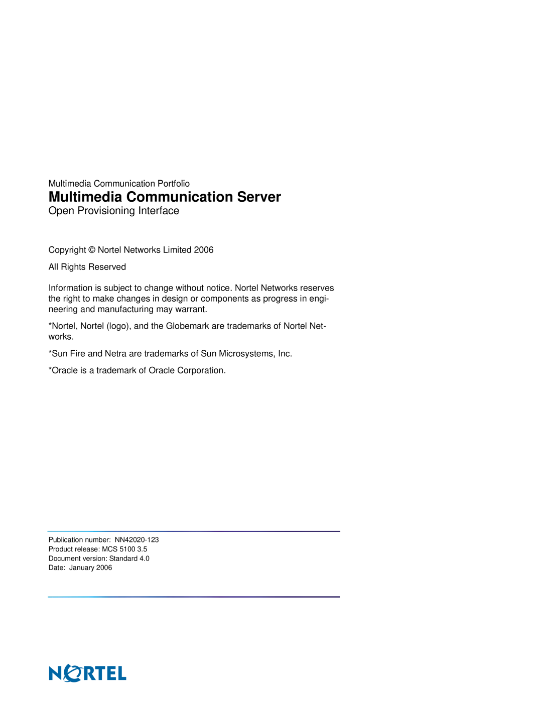 Nortel Networks NN42020-123 manual Multimedia Communication Server, Open Provisioning Interface 