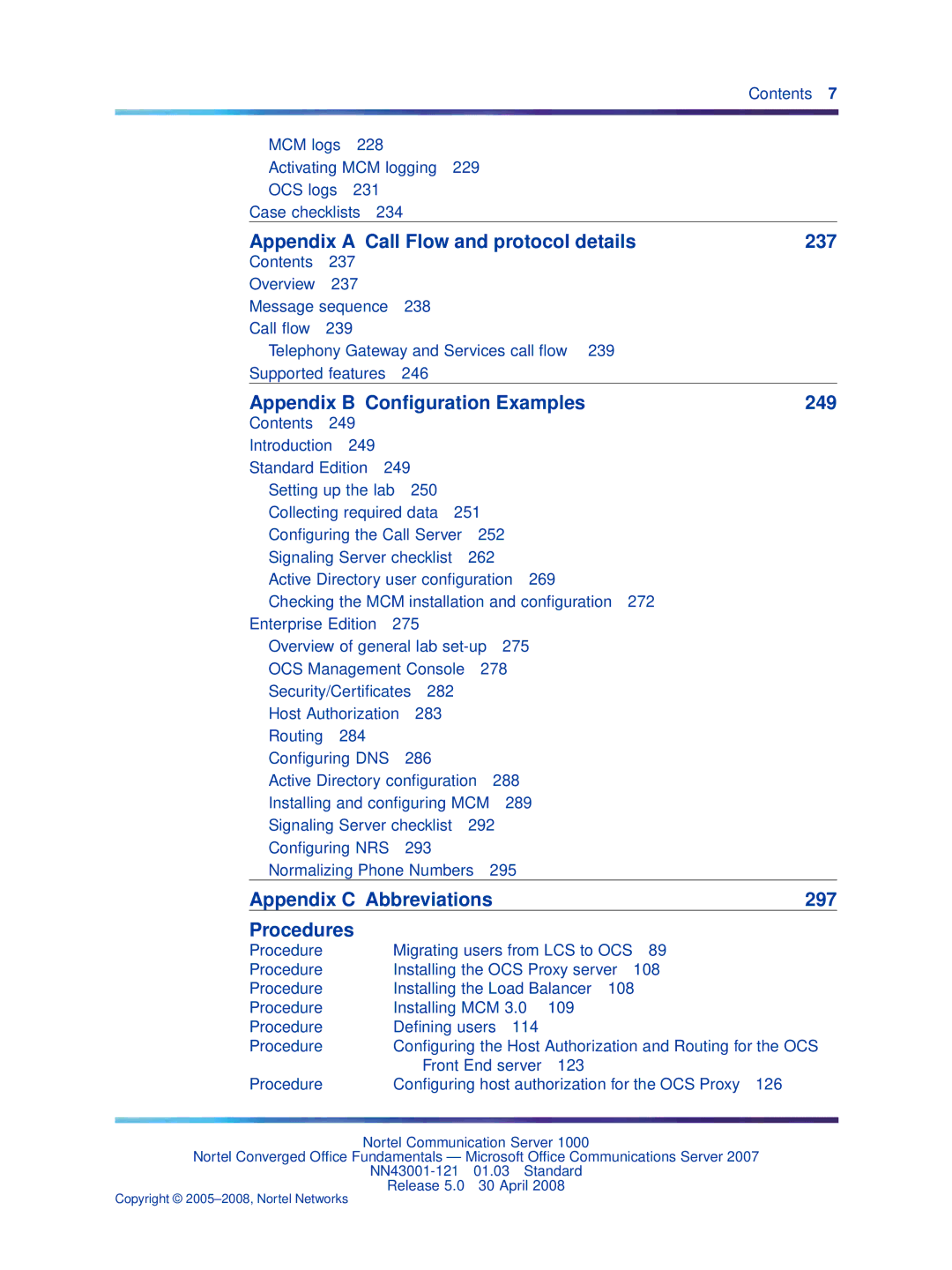 Nortel Networks NN43001-121 manual Appendix a Call Flow and protocol details 237 