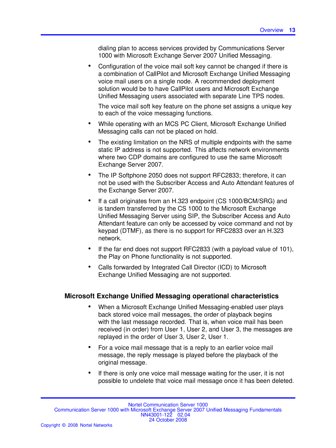 Nortel Networks NN43001-122 manual Overview 