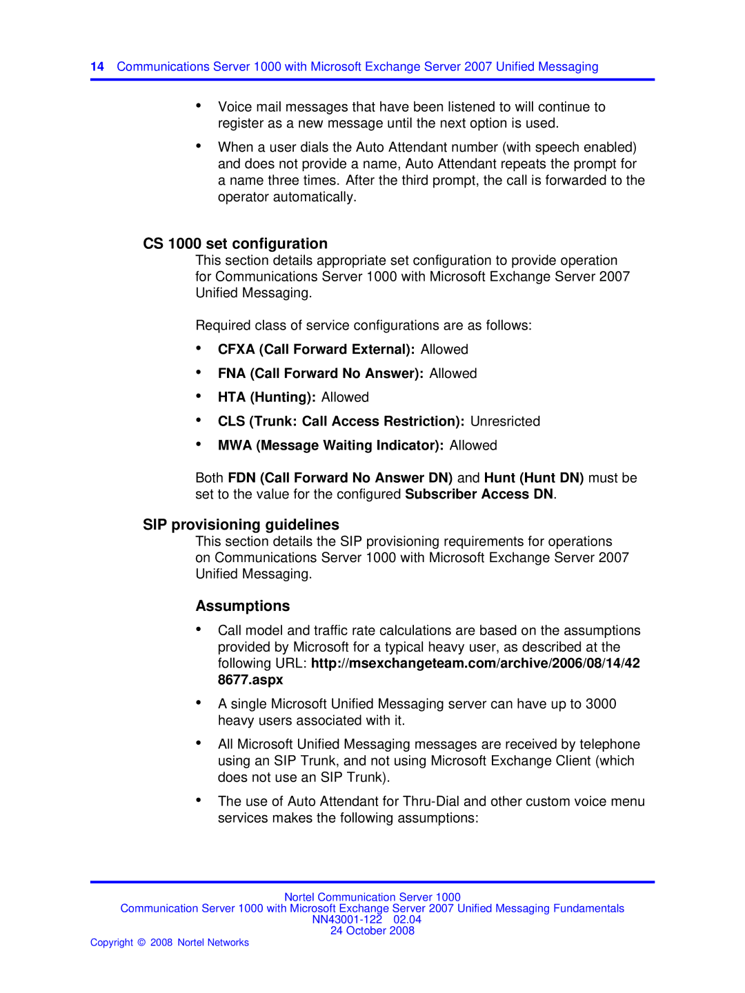 Nortel Networks NN43001-122 manual CS 1000 set conﬁguration, SIP provisioning guidelines, Assumptions 