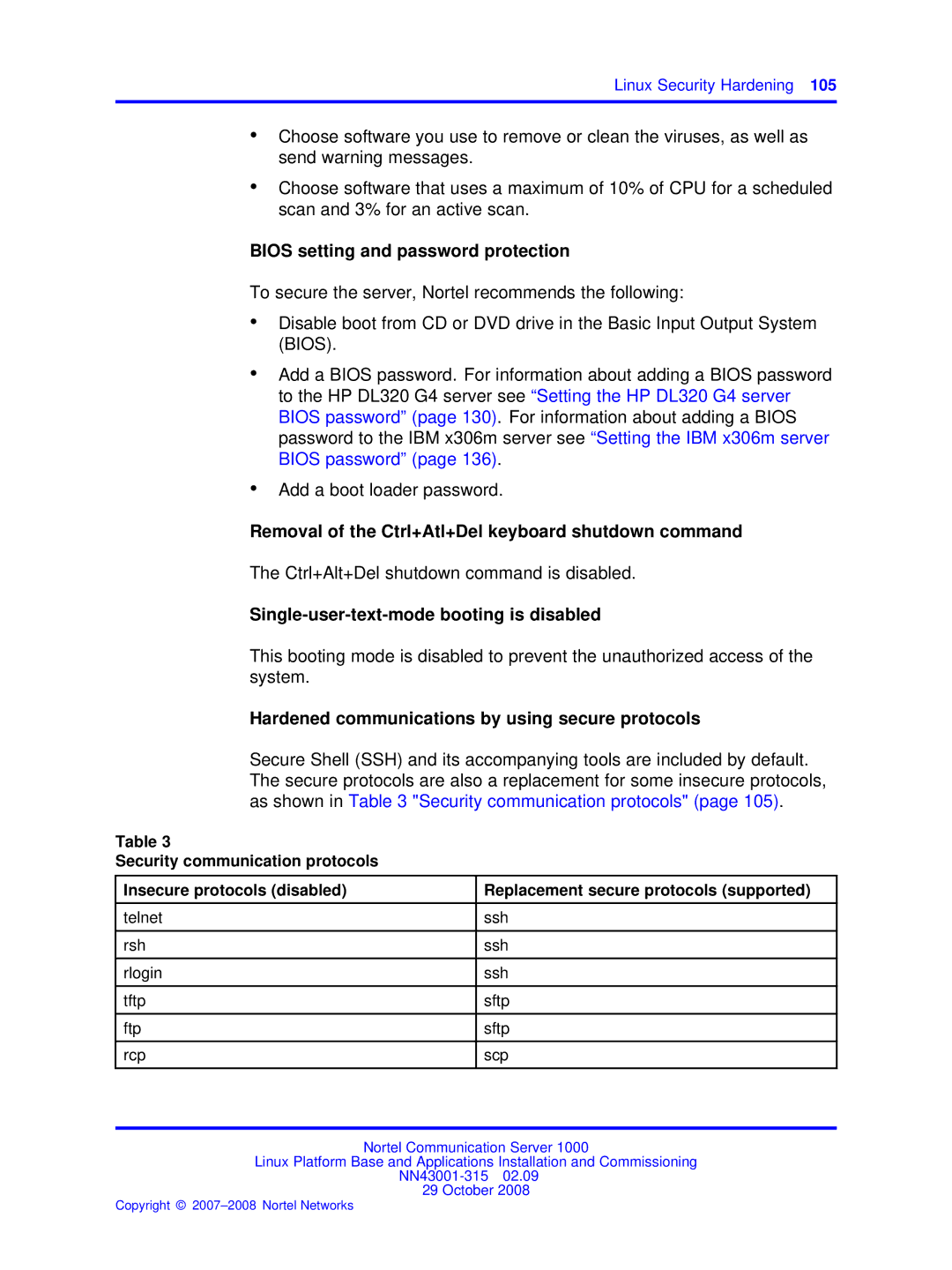 Nortel Networks NN43001-315 manual Removal of the Ctrl+Atl+Del keyboard shutdown command 