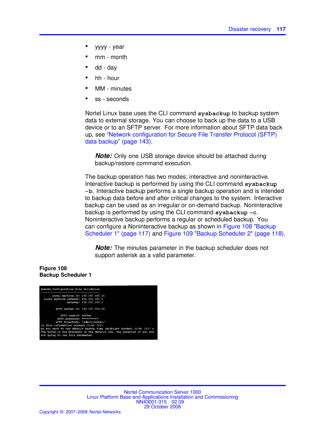 Nortel Networks NN43001-315 manual Backup Scheduler 