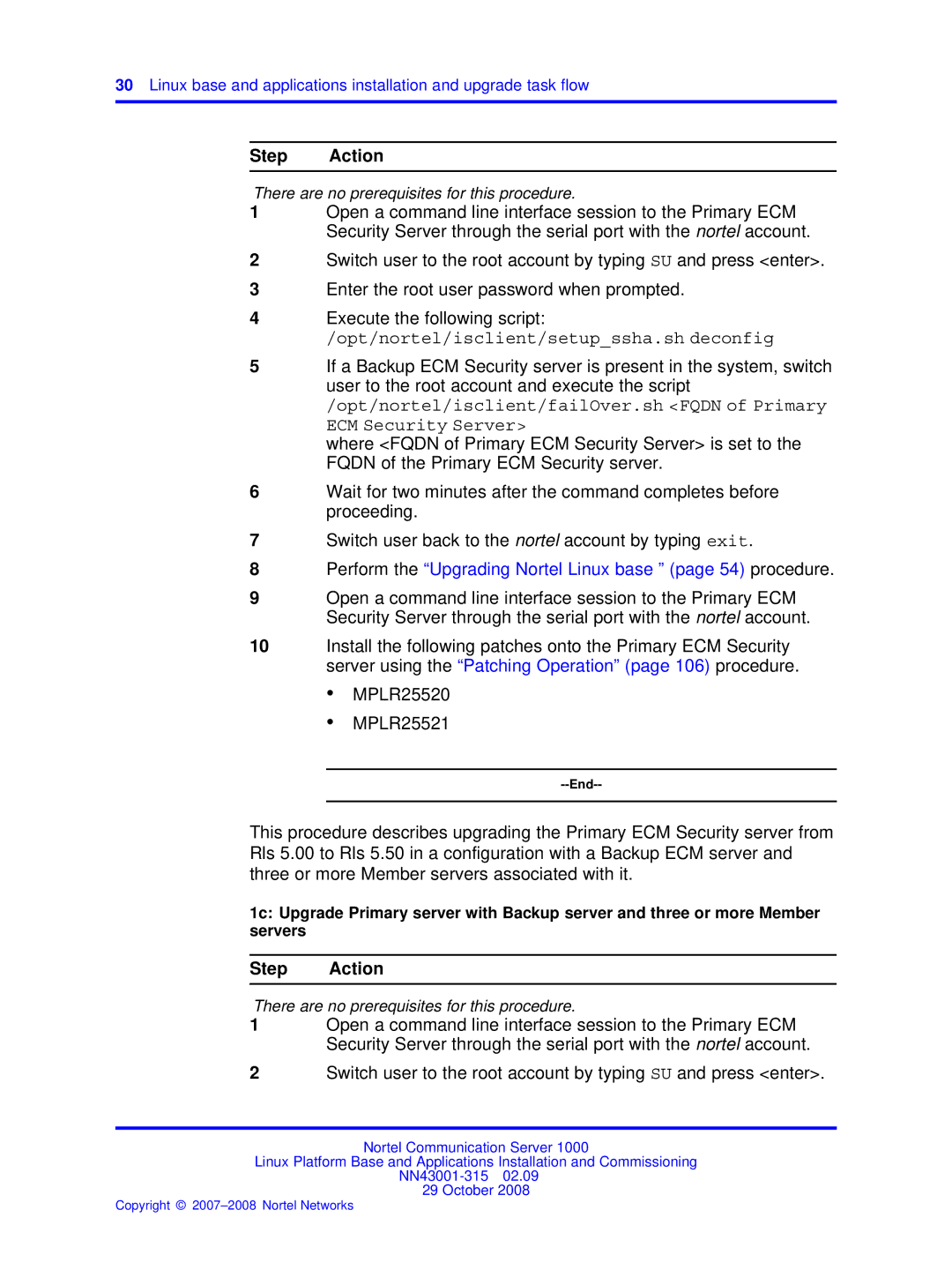 Nortel Networks NN43001-315 manual Opt/nortel/isclient/setupssha.sh deconfig 