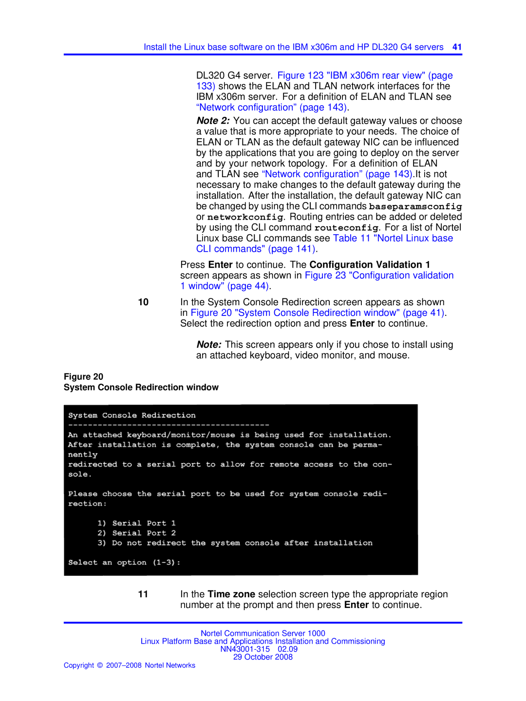 Nortel Networks NN43001-315 manual DL320 G4 server. IBM x306m rear view, System Console Redirection window 