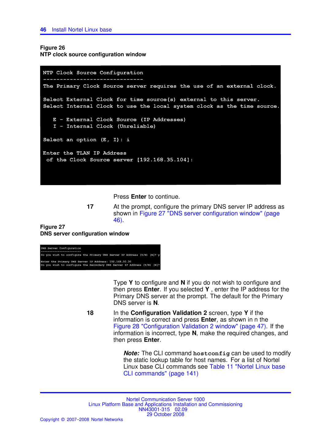 Nortel Networks NN43001-315 manual DNS server configuration window 