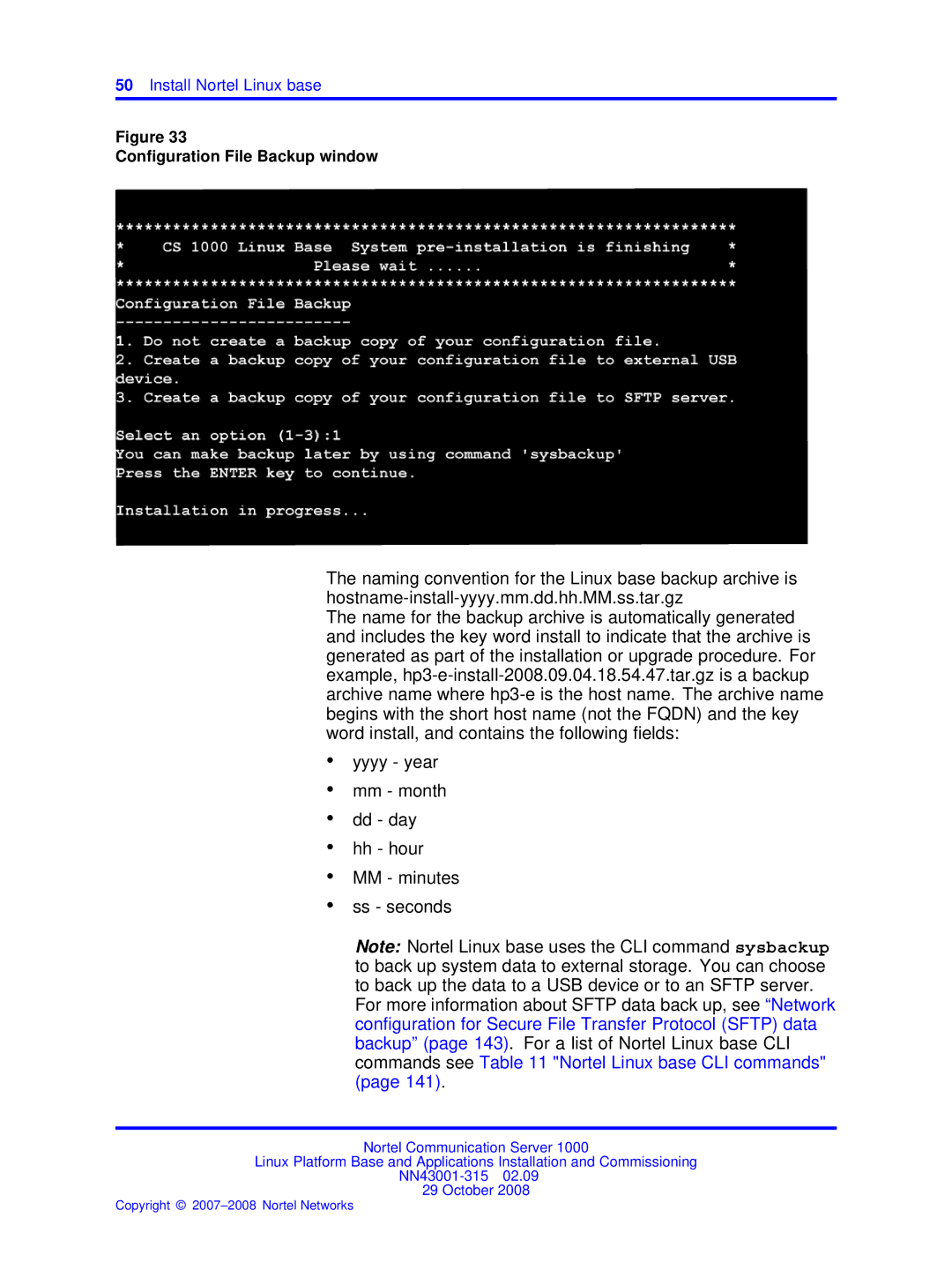 Nortel Networks NN43001-315 manual Configuration File Backup window 