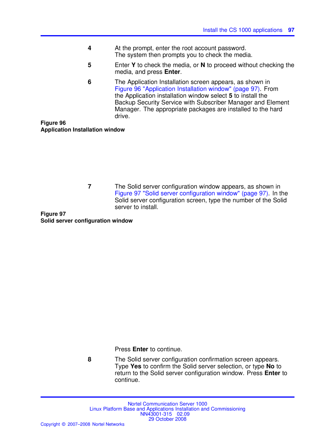 Nortel Networks NN43001-315 manual Application Installation window 