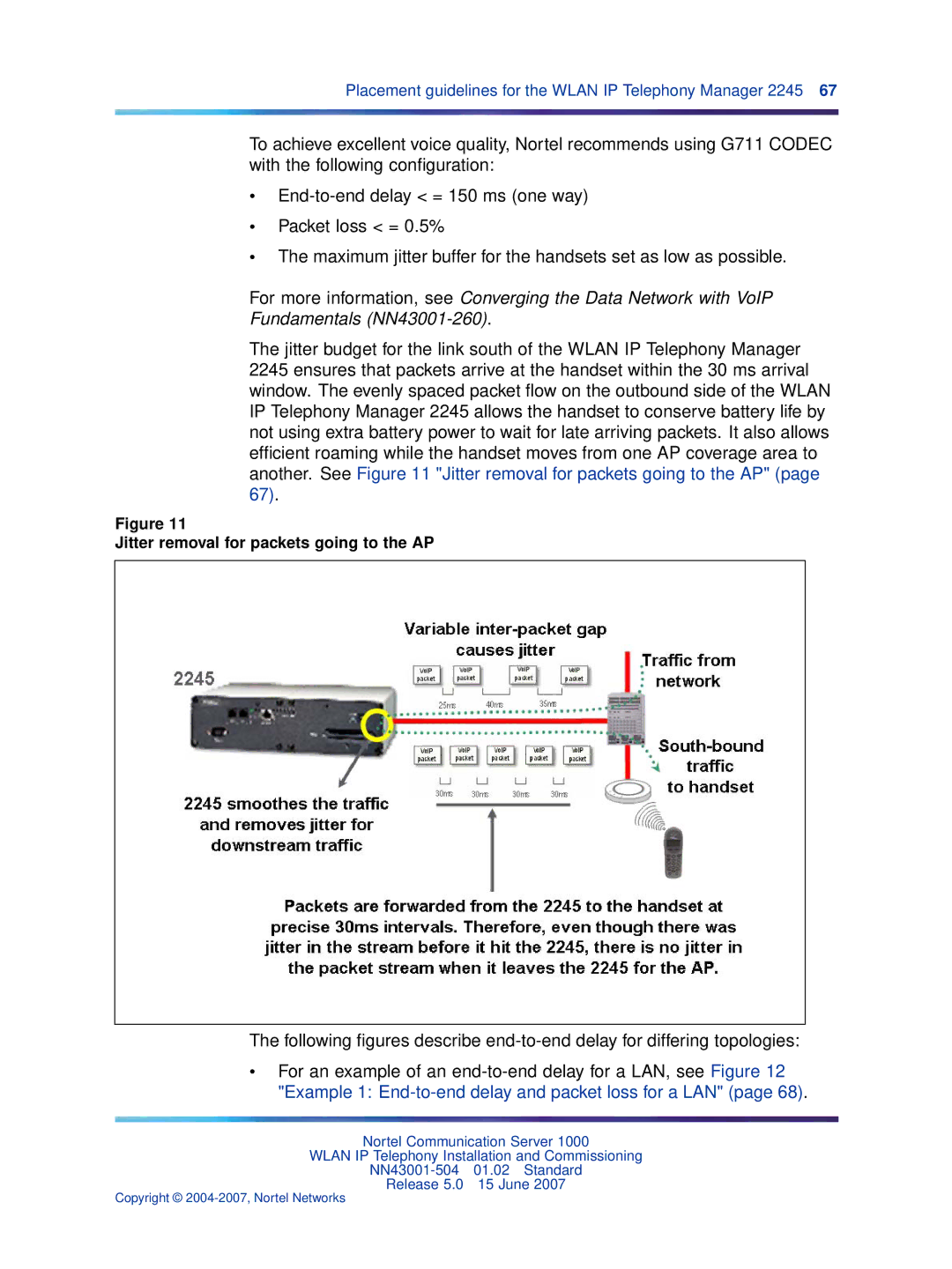 Nortel Networks NN43001-504 manual Jitter removal for packets going to the AP 