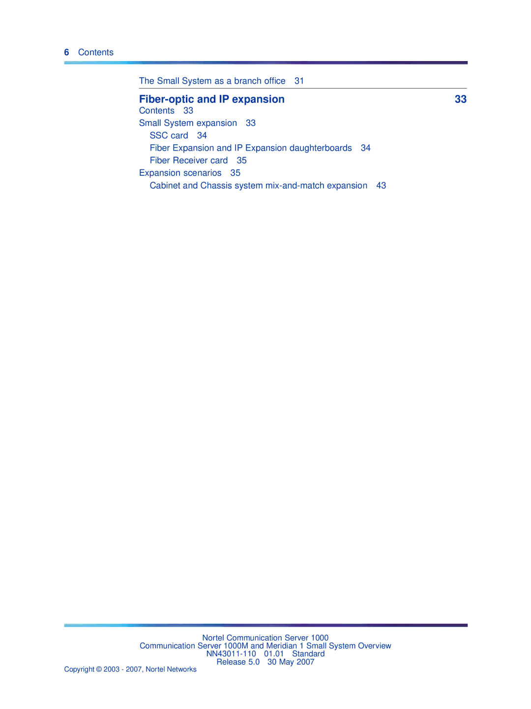 Nortel Networks NN43011-110 manual Fiber-optic and IP expansion 