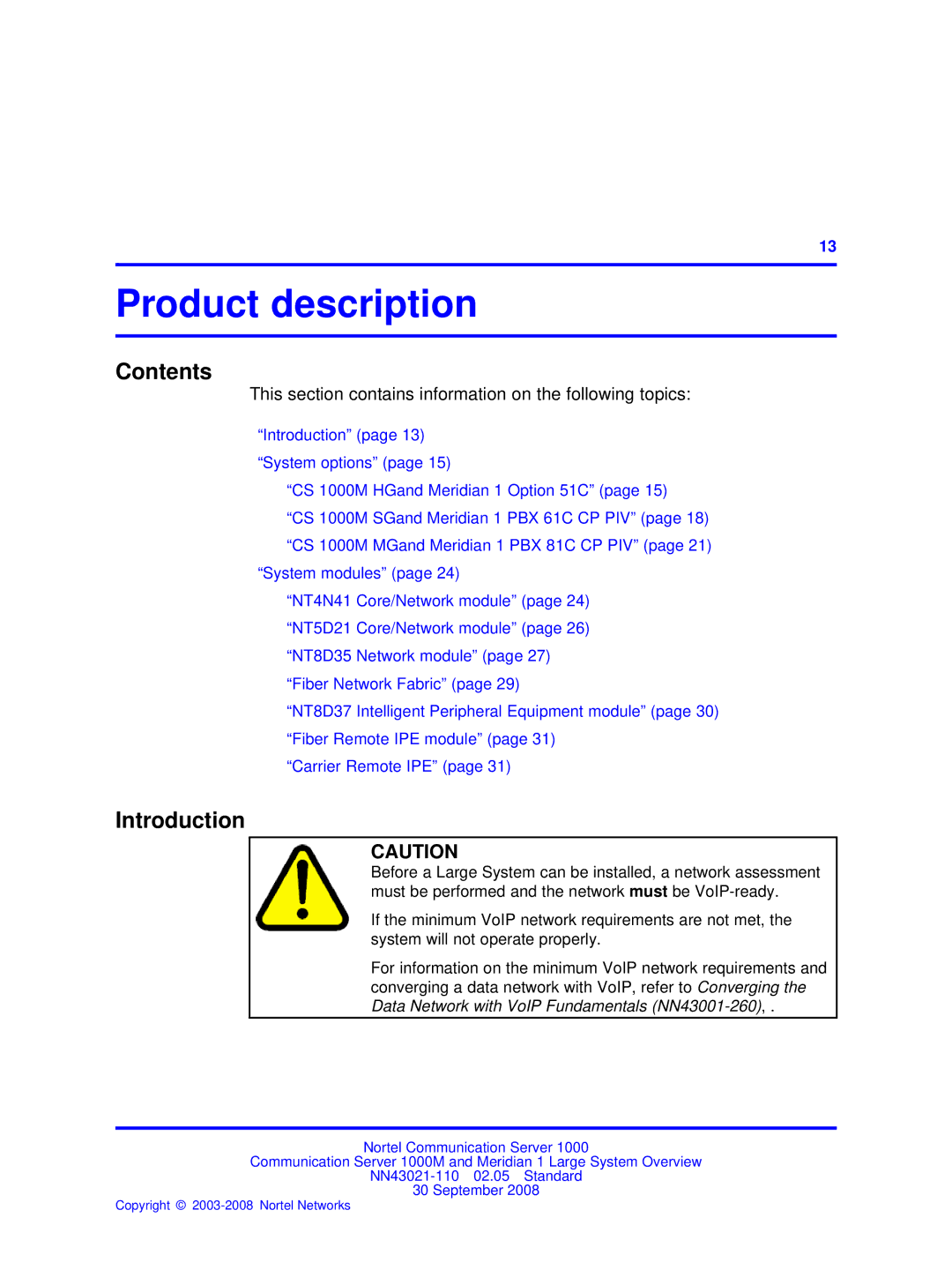 Nortel Networks NN43021-110 manual Contents, Introduction 