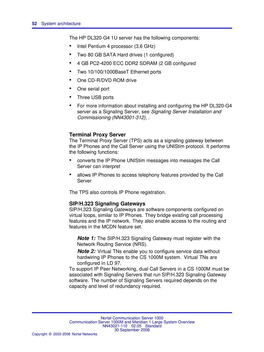 Nortel Networks NN43021-110 manual Terminal Proxy Server, SIP/H.323 Signaling Gateways 