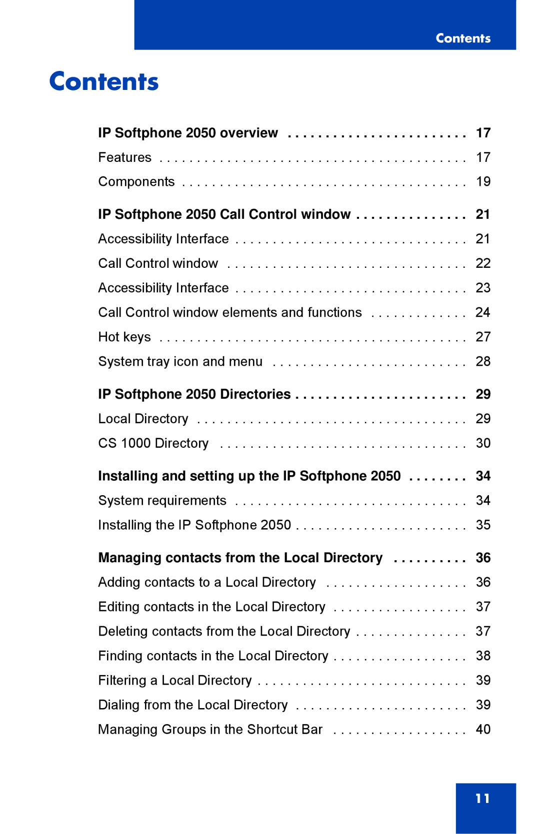 Nortel Networks NN43119-101 manual Contents 