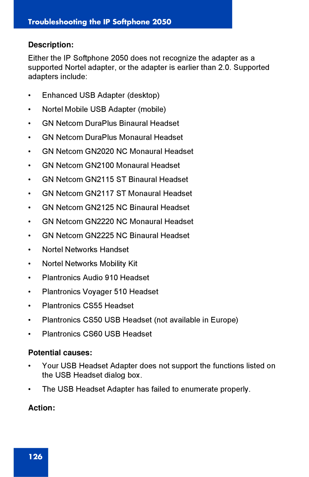 Nortel Networks NN43119-101 manual 126 