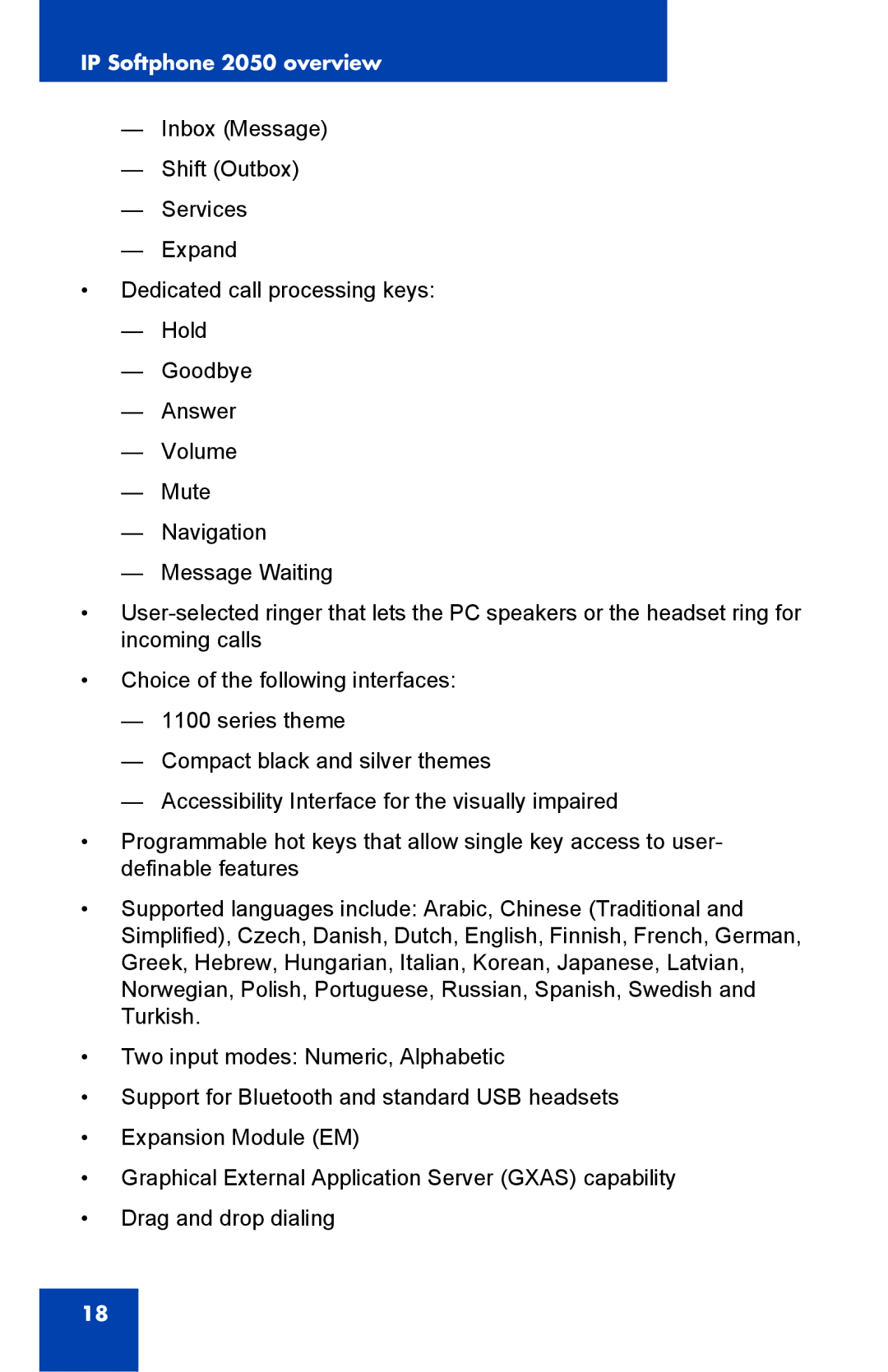 Nortel Networks NN43119-101 manual IP Softphone 2050 overview 