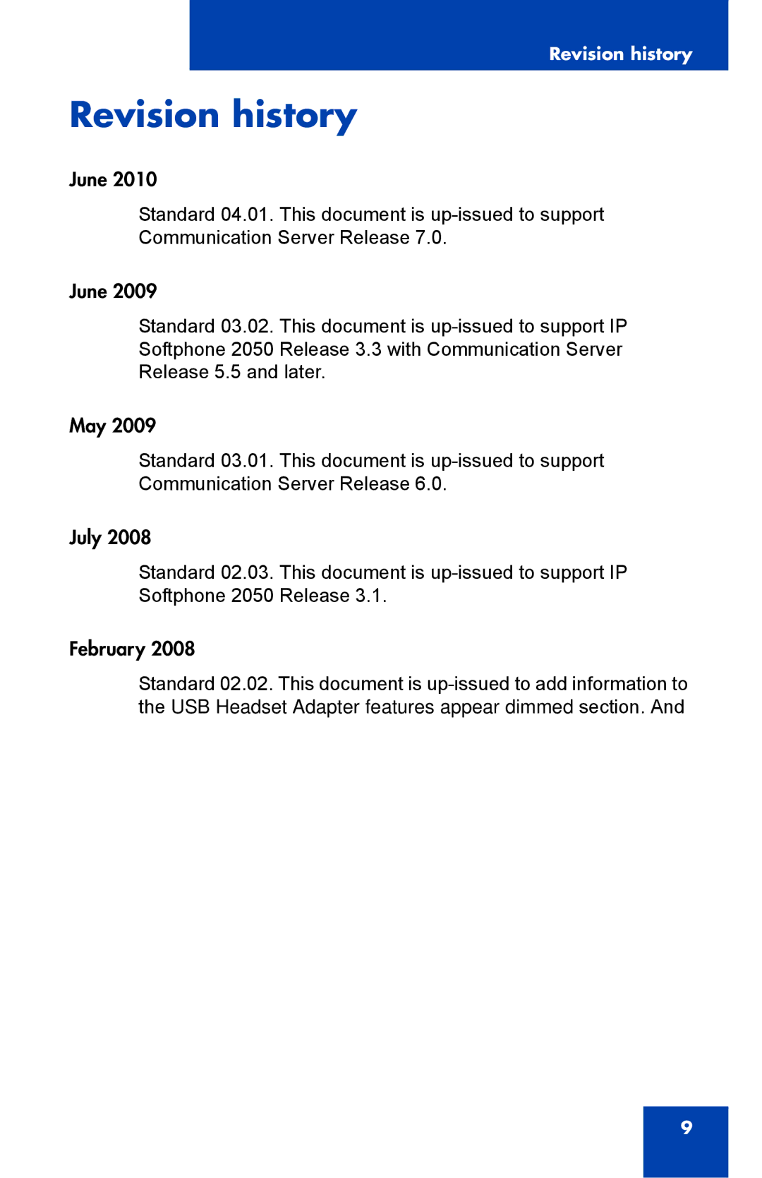 Nortel Networks NN43119-101 manual Revision history 