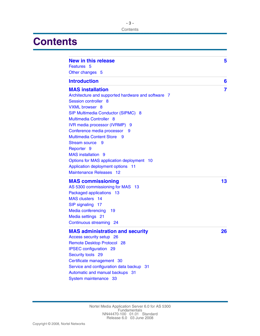 Nortel Networks NN44470-100 manual Contents 