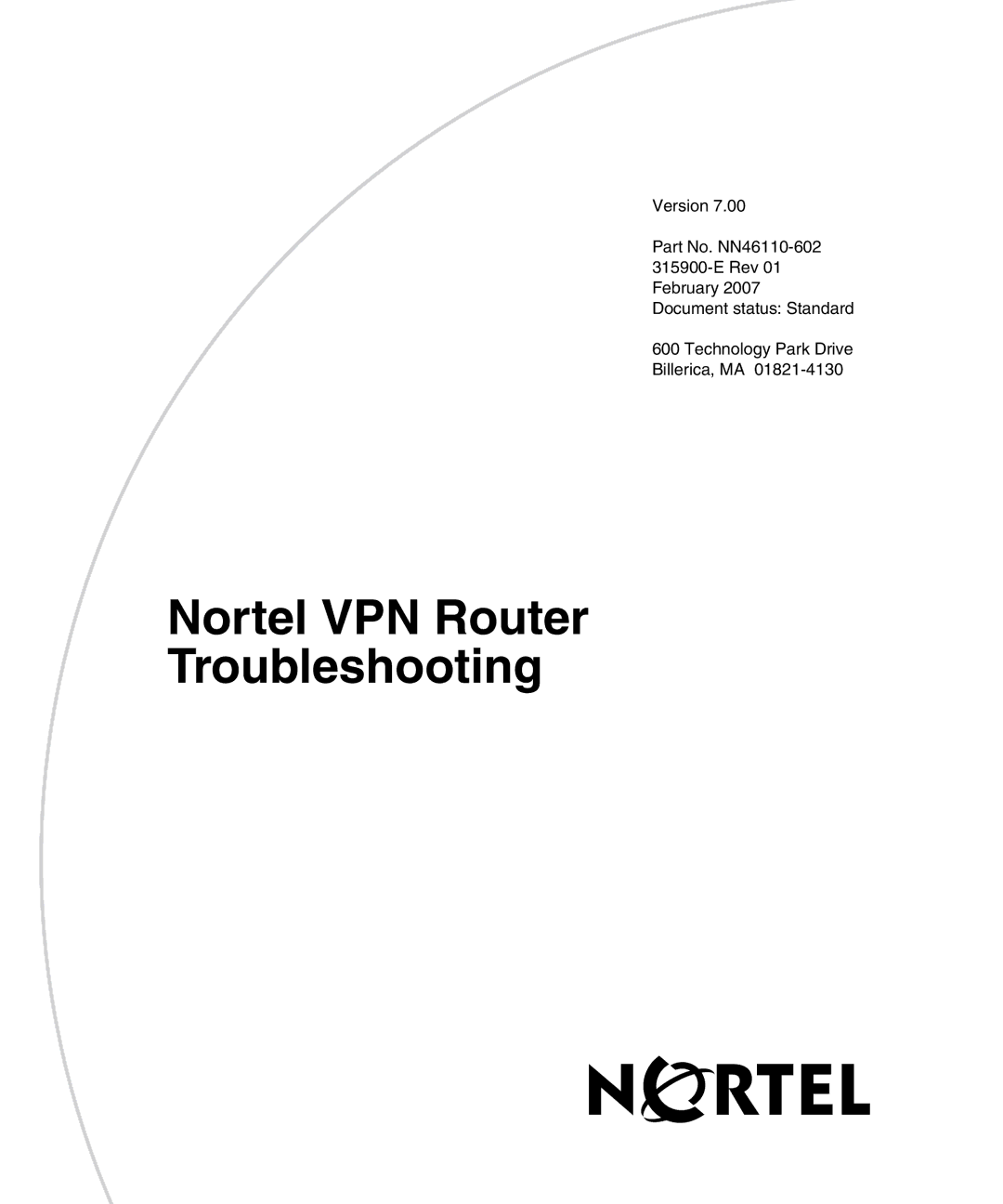 Nortel Networks NN46110-602 manual Nortel VPN Router Troubleshooting 