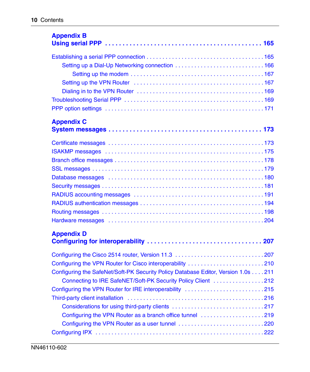 Nortel Networks NN46110-602 manual Appendix B Using serial PPP 