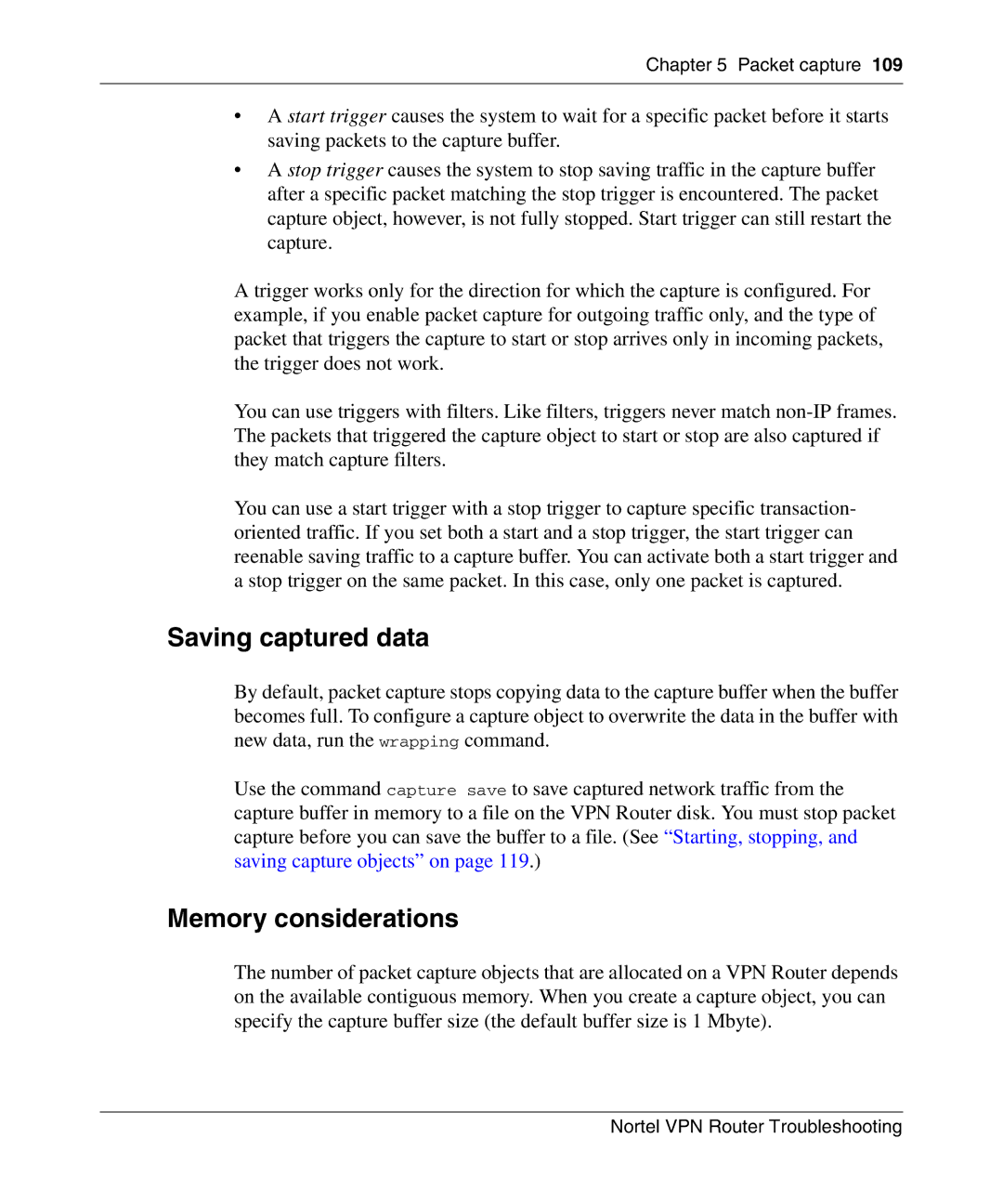 Nortel Networks NN46110-602 manual Saving captured data, Memory considerations 