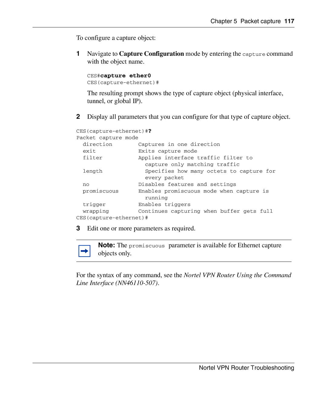 Nortel Networks NN46110-602 manual CES#capture ether0 