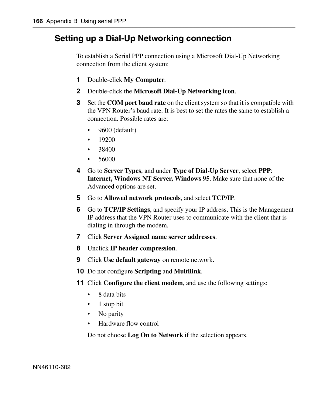 Nortel Networks NN46110-602 Setting up a Dial-Up Networking connection, Double-click the Microsoft Dial-Up Networking icon 