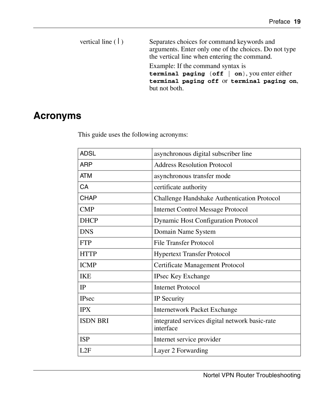 Nortel Networks NN46110-602 manual Acronyms 