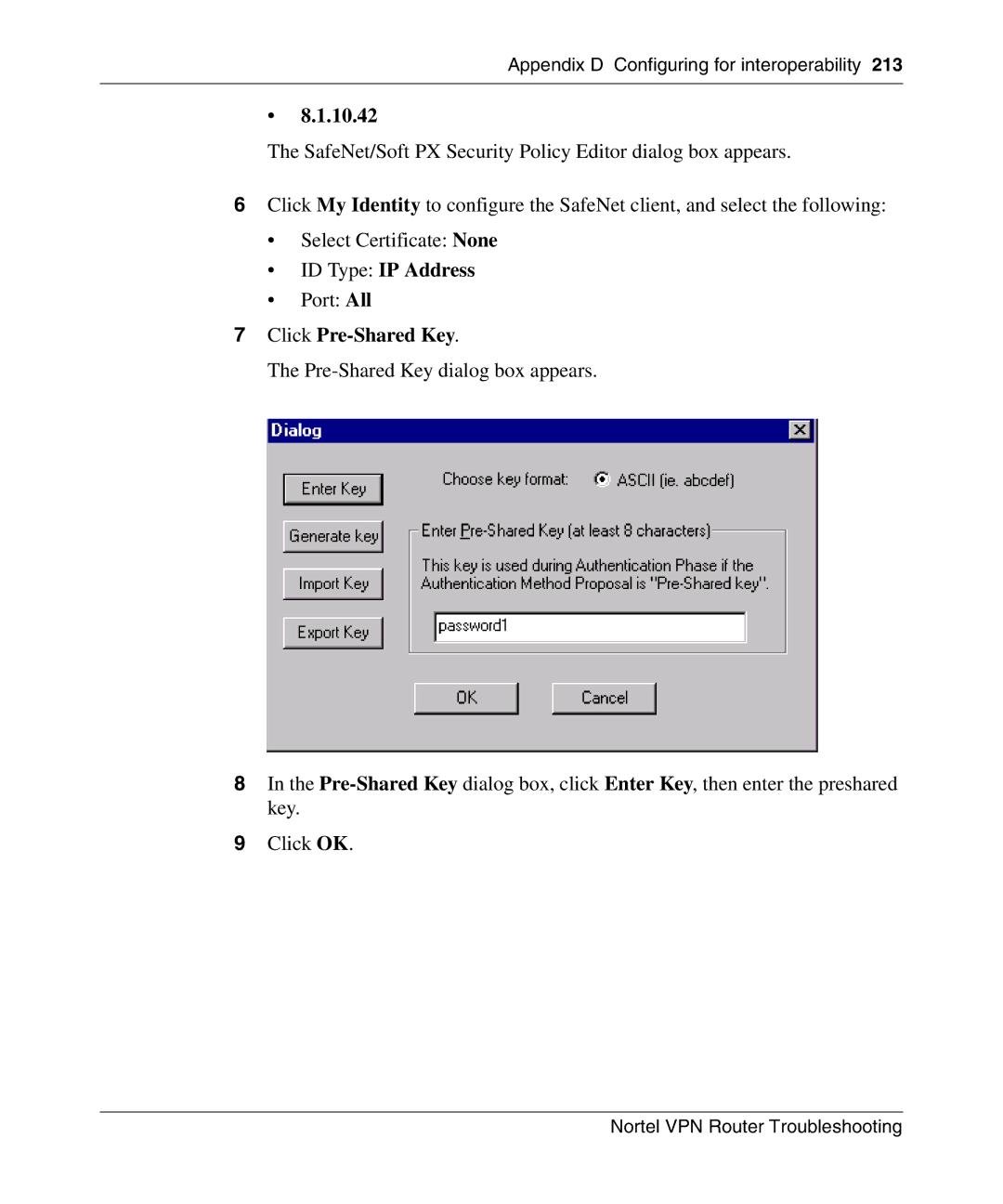 Nortel Networks NN46110-602 manual 10.42, Click Pre-Shared Key 