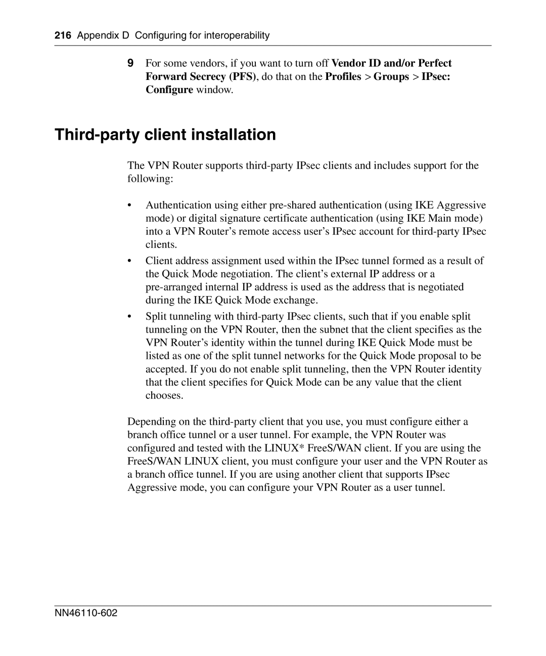 Nortel Networks NN46110-602 manual Third-party client installation 