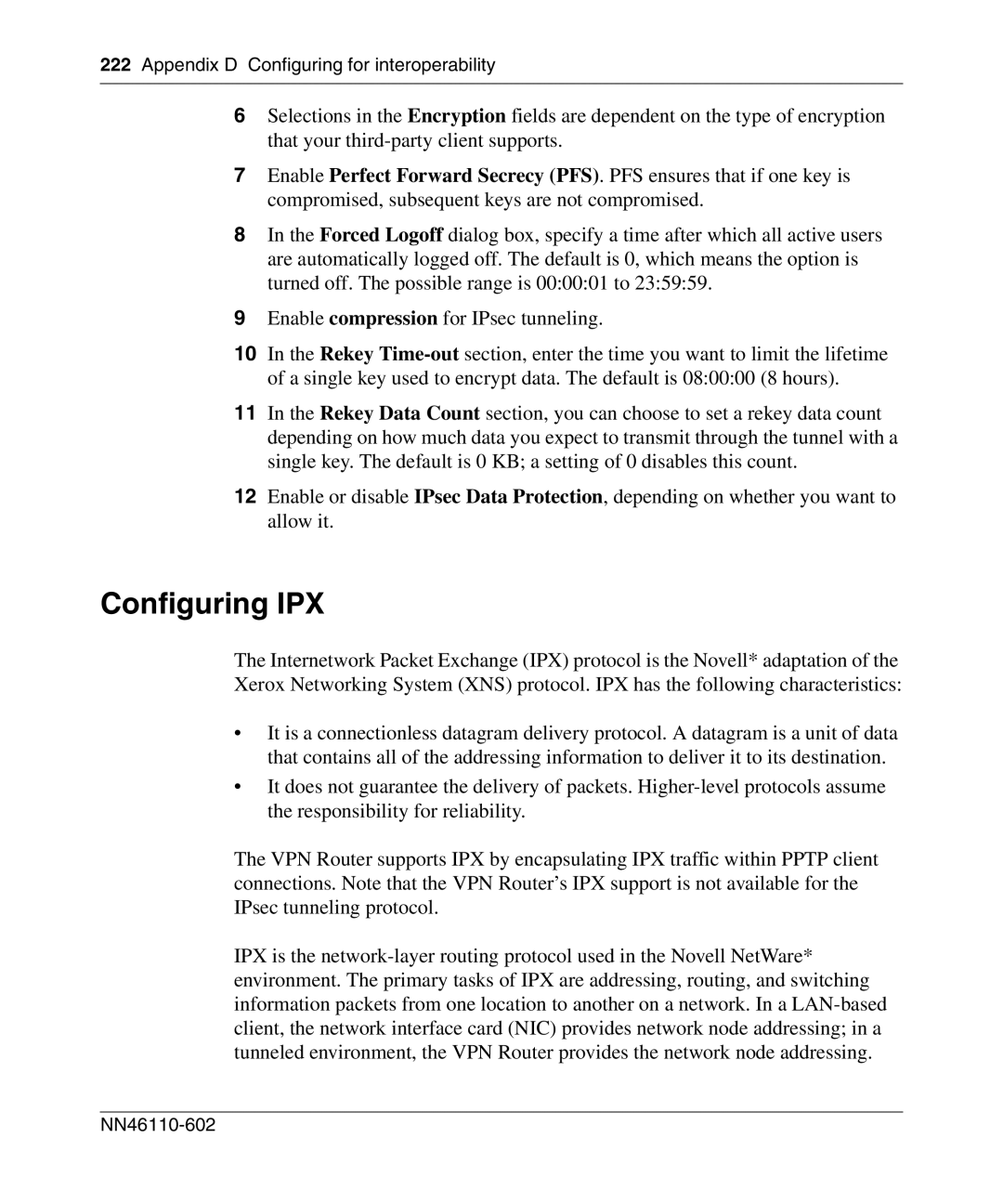 Nortel Networks NN46110-602 manual Configuring IPX 