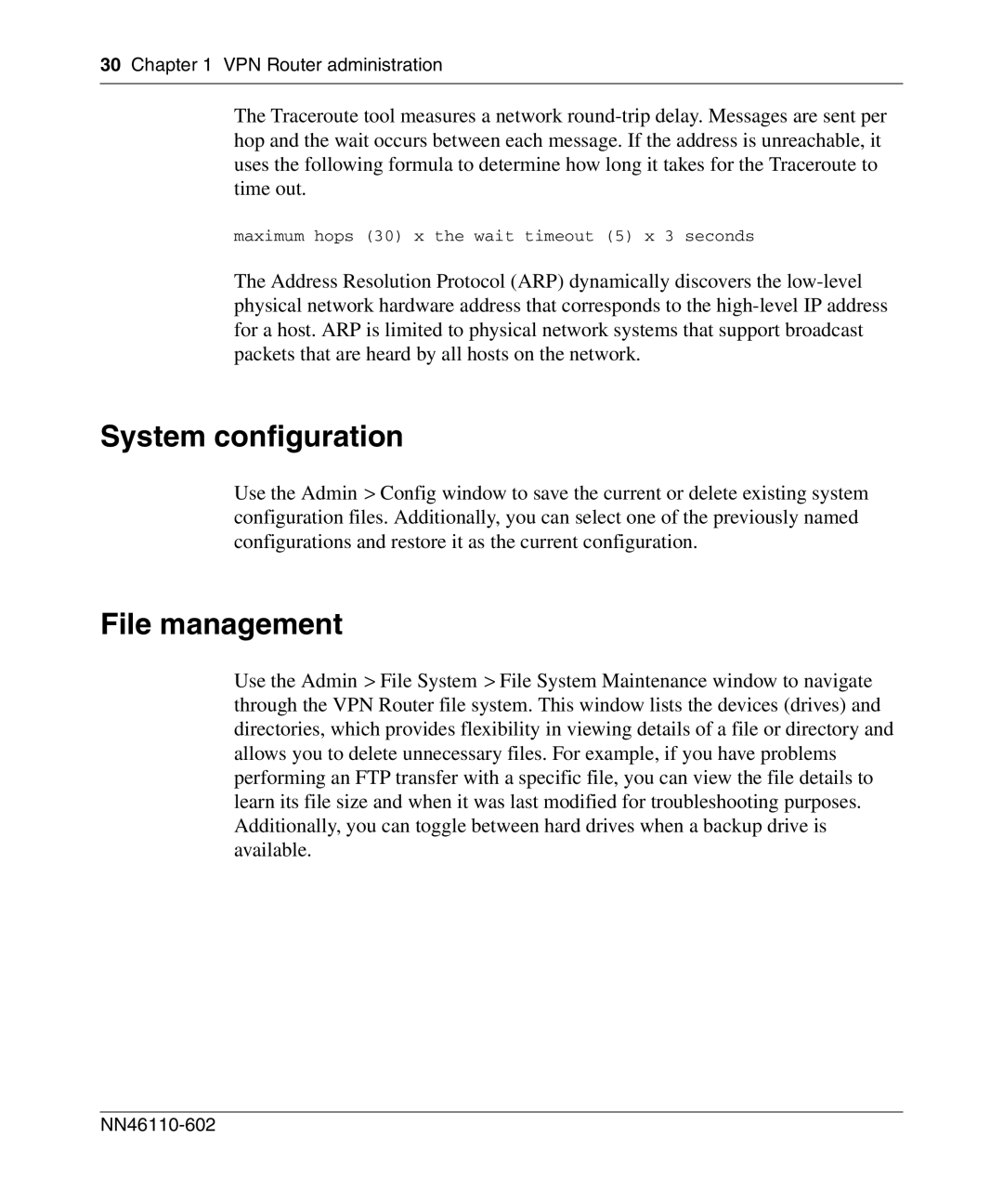 Nortel Networks NN46110-602 manual System configuration, File management 